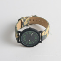 Reloj del ejército del reloj del ejército verde, reloj del cuarzo de la parte posterior del acero inoxidable para el deporte